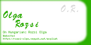 olga rozsi business card